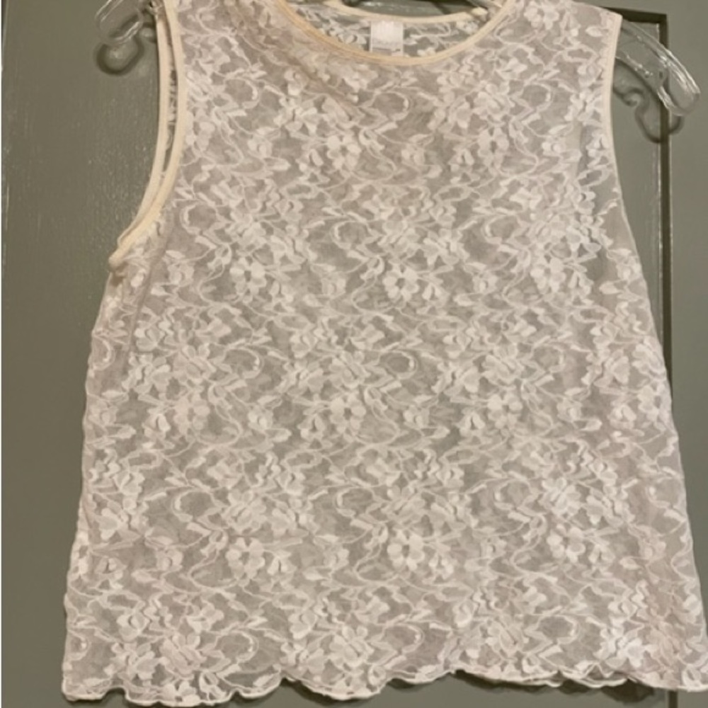 Vintage DKNY Underwear White Lace Camisole